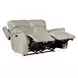 Selene Sahara Ash Leather Zero Gravity Power Reclining 56" Loveseat With Power Headrest