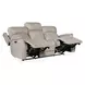 Selene Sahara Ash Leather Zero Gravity Power Reclining Living Room Set With Power Headrest