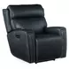 Elspeth Salvo Denim Leather ZeroG Power Reclining Console Living Room Set With Power Headrest