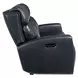 Elspeth Salvo Denim Leather ZeroG 81" Power Reclining Console Sofa With Power Headrest