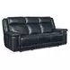 Arthur Cosmos Cobalt Leather Lay Flat Power Reclining Living Room Set With Power Headrest And Lumbar