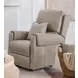 Somers Dark Taupe Power Recliner with Power Headrest