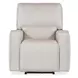 Miles Gray Leather Zero Gravity Power Recliner With Power Headrest