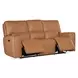 Miles Brown Leather Zero Gravity 84" Power Reclining Sofa With Power Headrest