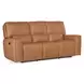 Miles Brown Leather Zero Gravity 84" Power Reclining Sofa With Power Headrest