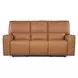 Miles Brown Leather Zero Gravity 84" Power Reclining Sofa With Power Headrest