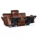 Harlan Brown Leather Zero Gravity 77" Power Reclining Sofa With Power Headrest