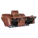 Crosby Brown Leather Zero Gravity 81" Power Reclining Sofa with Power Headrest And Lumbar