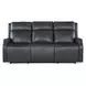 Nelson Salvo Denim Leather Zero Gravity 79" Power Sofa with Power Headrest And Lumbar