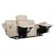 Nelson Salvo Beige Leather Zero Gravity 79" Power Sofa with Power Headrests And Lumbar