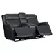 Nelson Salvo Denim Leather Zero Gravity Power Living Room Set with Power Headrest And Lumbar