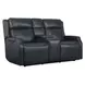 Nelson Salvo Denim Leather Zero Gravity Power Living Room Set with Power Headrest And Lumbar