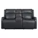 Nelson Salvo Denim Leather Zero Gravity Power Living Room Set with Power Headrest And Lumbar