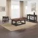 Joplin Black and Brown Square End Table