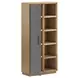 Loft Brown 1 Door Etagere Bookcase