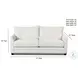 Juniper Hutton Ivory Full Size Memory Mattress Sleeper Sofa