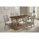 Staton Walnut and Gray 71" Rectangular Leg Dining Table