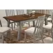 Staton Walnut and Gray 71" Rectangular Leg Dining Table