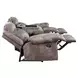 Nashville Gray Manual Reclining 88" Sofa with Drop-Down Console and USB Charging