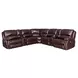 Denver Brown 6 Piece Modular Power Reclining Sectional with USB Charging