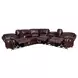 Denver Brown 6 Piece Modular Power Reclining Sectional with USB Charging