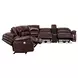 Denver Brown Modular Power Reclining Sectional with USB Charging