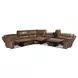 Lehi Brown Modular Manual Reclining Sectional with USB Charging