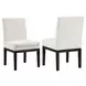 Aubrey Black Upholstered Parsons Chair Set of 2