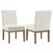 Aubrey White Upholstered Parsons Chair Set of 2