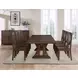Auburn Brown 126" Extendable Rectangular Dining Table