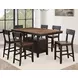 Bermuda Black Extendable Rectangular Counter Height Dining Room Set