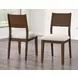 Canton Brown and Beige Cushioned Seat Side Chair Set of 2