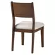 Canton Brown and Beige Cushioned Seat Side Chair Set of 2