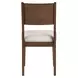 Canton Brown and Beige Cushioned Seat Side Chair Set of 2