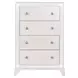 Cassie White 4 Drawer Chest