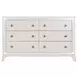 Cassie White 6 Drawer Dresser