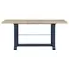 Darcy Beige and Midnight Blue 82" Extendable Rectangular Counter Height Table