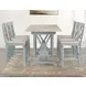 Darcy Beige and Mint Green Extendable Rectangular Counter Height Dining Room Set