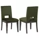 Evan Green Upholstered Side Chair Set of 2