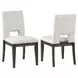Evan White Upholstered Side Chair Set of 2