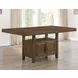 Garland Brown 80" Extendable Rectangular Counter Height Table with Storage
