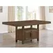 Garland Brown 80" Extendable Rectangular Counter Height Table with Storage