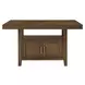 Garland Brown 80" Extendable Rectangular Counter Height Table with Storage