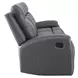 Gaston Gray Manual Reclining 88" Sofa with Drop-Down Console