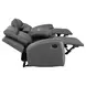 Gaston Gray Manual Reclining 88" Sofa with Drop-Down Console