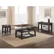 Joplin Black and Brown Square End Table