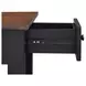 Joplin Black and Brown Square End Table