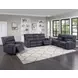 Lovell Gray Power Reclining 87" Sofa with USB Charging
