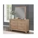Montana Sand 6 Drawer Dresser and Mirror
