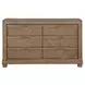 Montana Sand 6 Drawer Dresser and Mirror